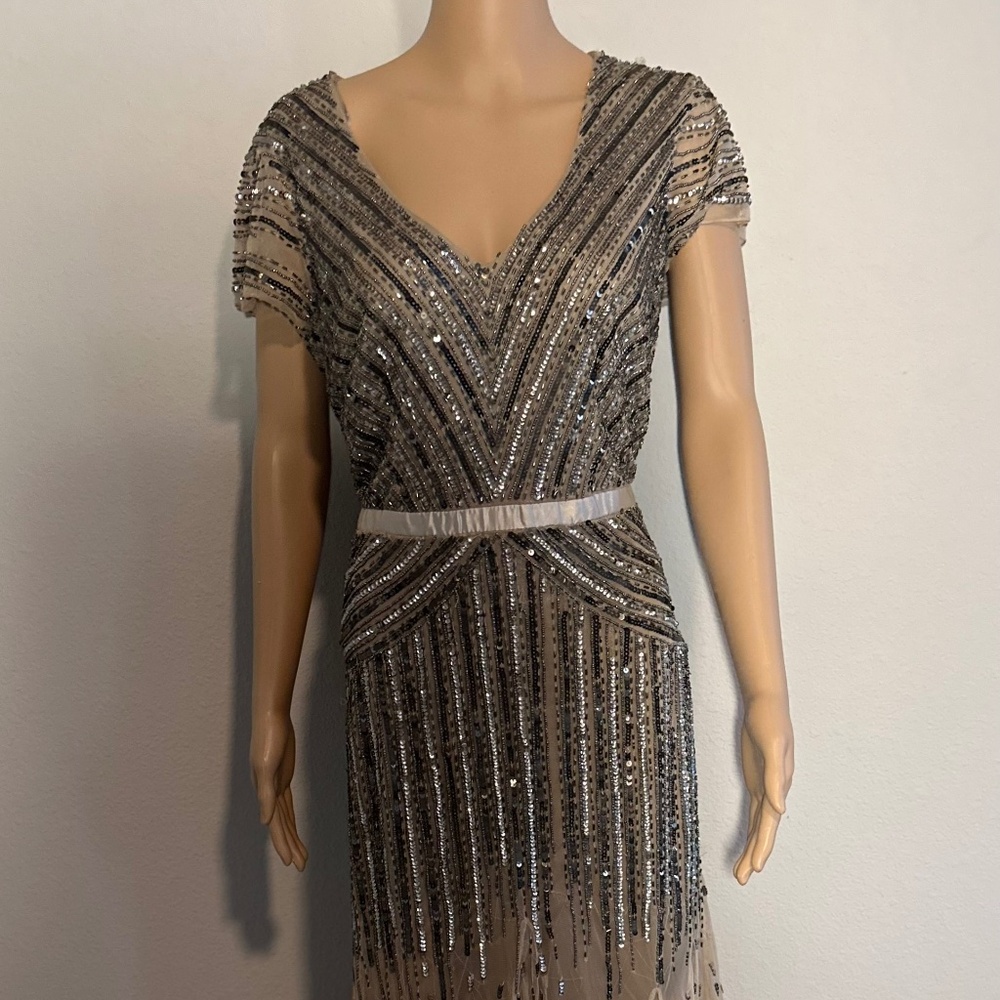 beaded evening gown